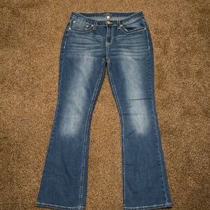 Shyanne Dark Blue Flare Women's Jeans